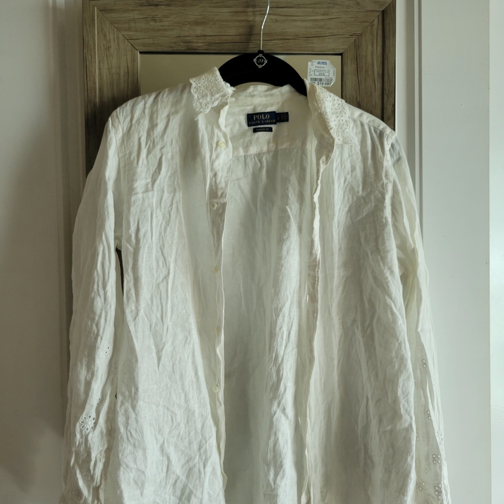 Ralph Lauren Classic Fit White Blouse